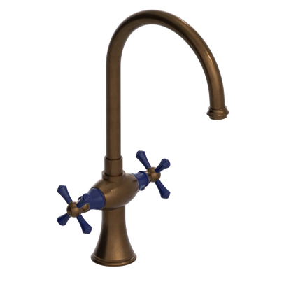 Rubinet Two Handle Single Hole Kitchen Set Tuscan Brass