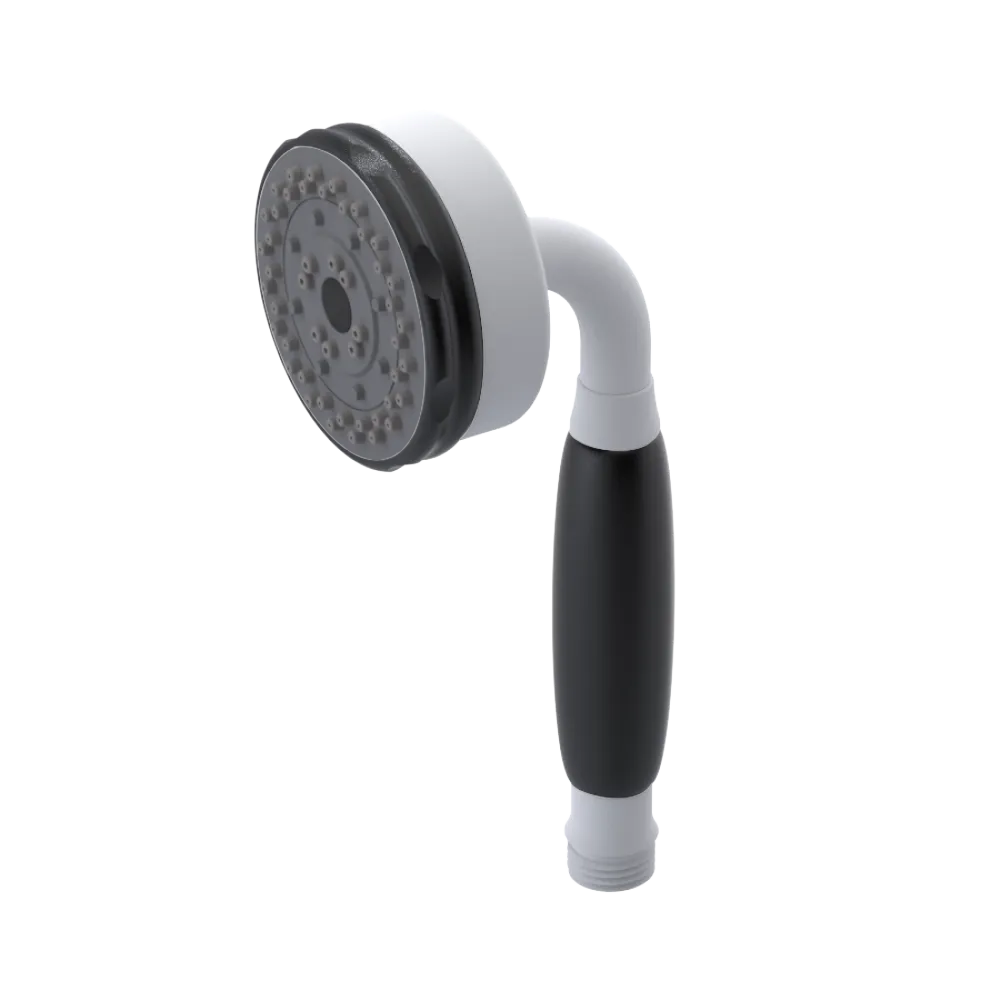 Rubinet 3 Function Hand Held Shower Only Matt White