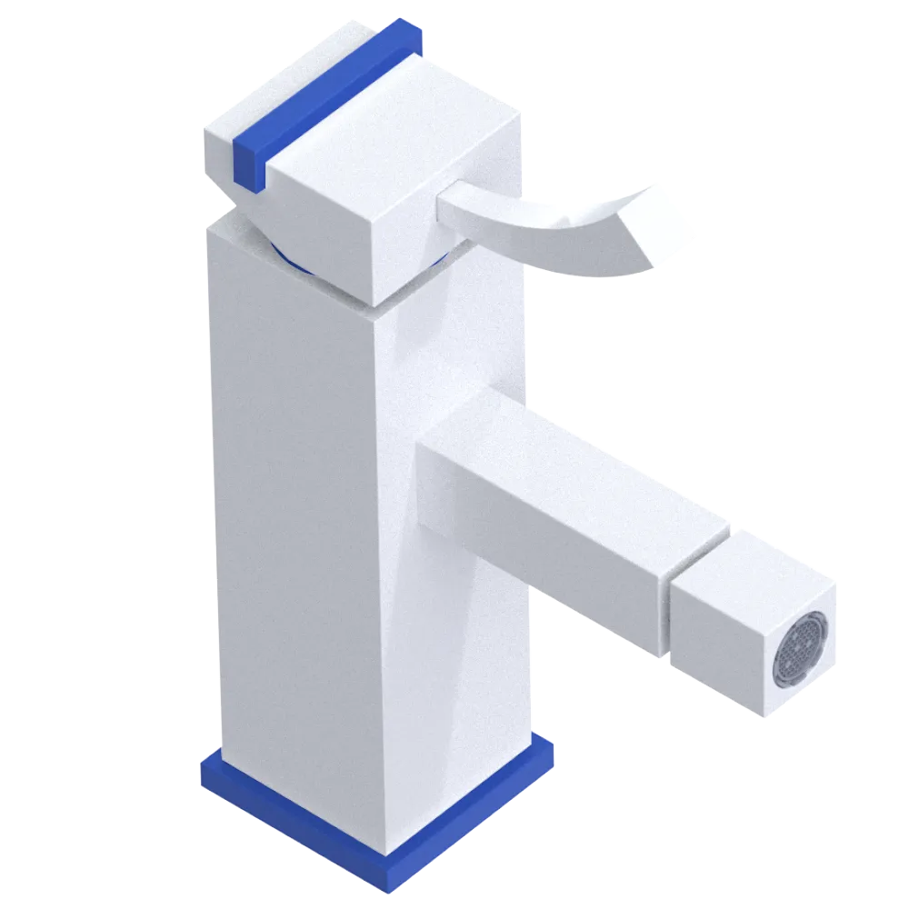 Rubinet Single Control Bidet Fitting (less drain) White