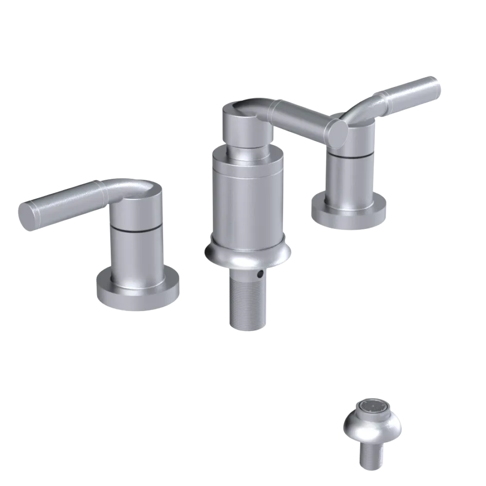 Rubinet Bidet Fitting with Spray, Diverter, and Vacuum Breaker (less drain) Satin Chrome