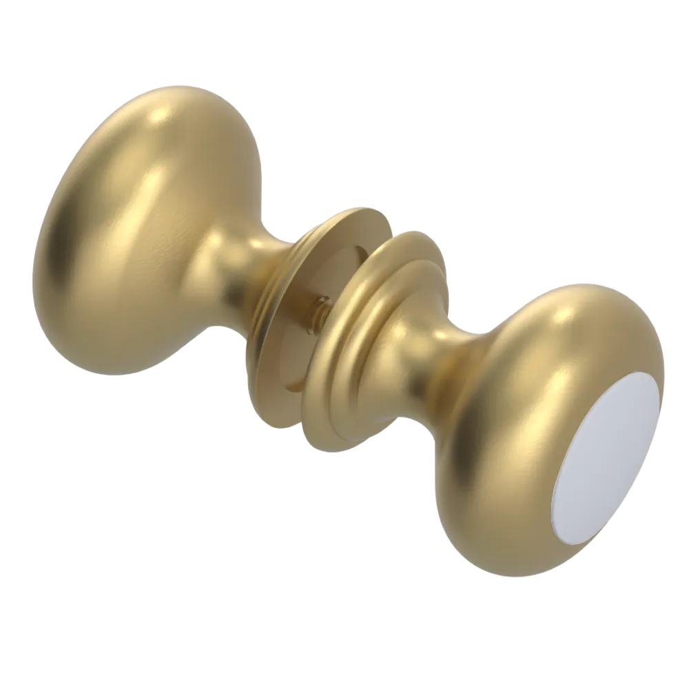 Rubinet Shower Door Knob (set) Satin Brass