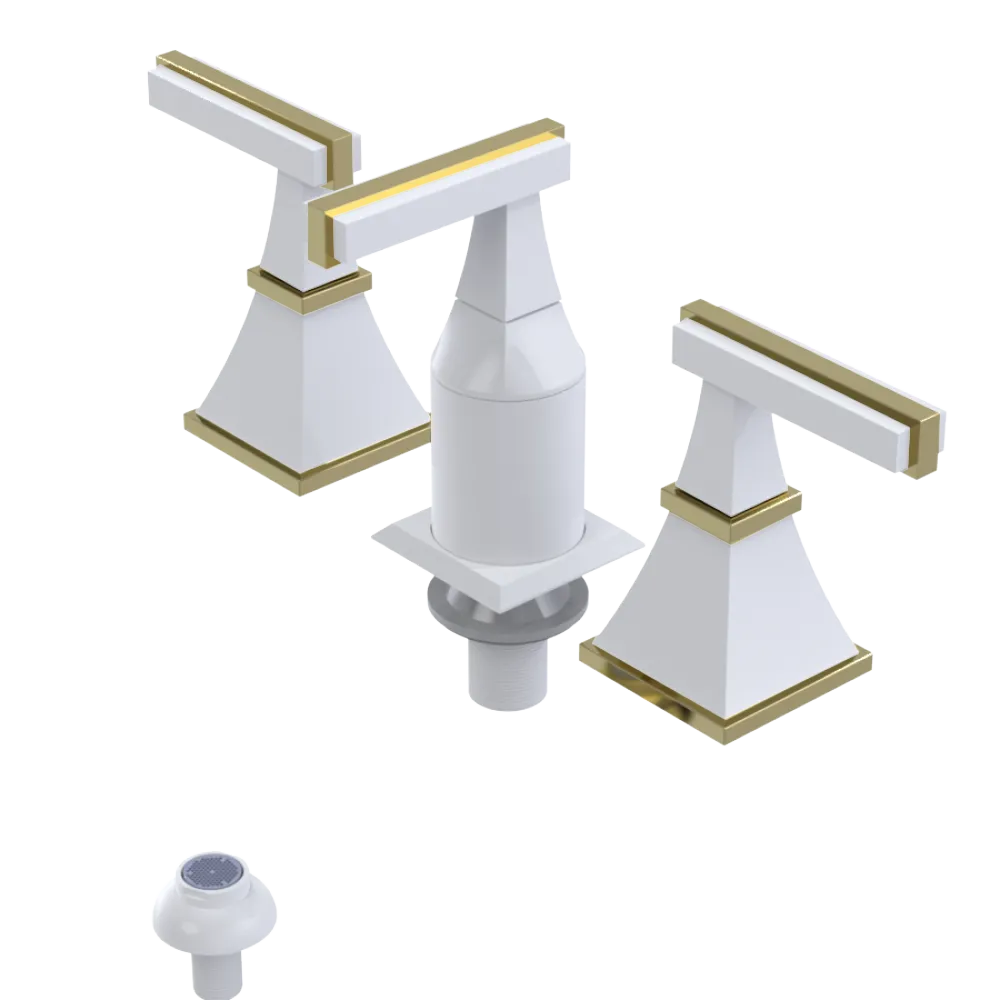 Rubinet Bidet Fitting with Spray, Diverter, and Vacum Breaker (Less Drain) White
