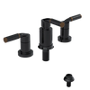 Rubinet Bidet Fitting with Spray, Diverter, and Vacuum Breaker (less drain) Black