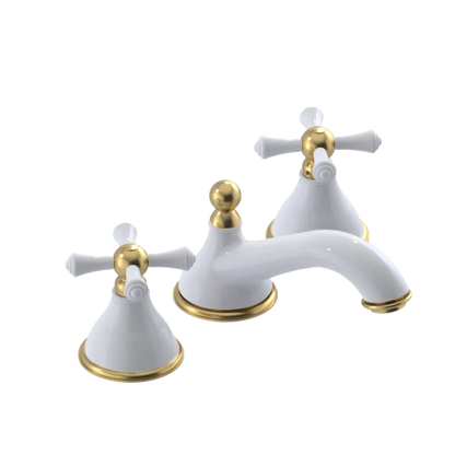 Rubinet Widespread Lav. Set. (less drain) White