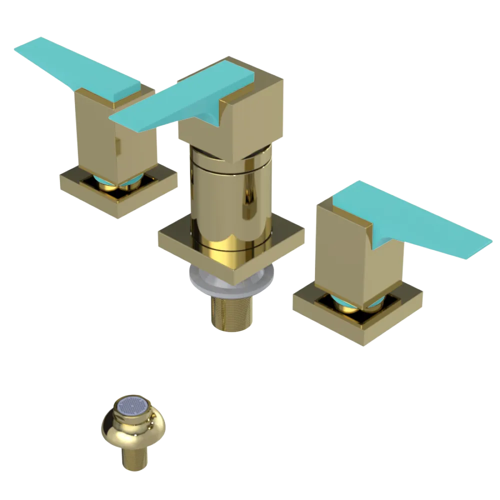 Rubinet Bidet Fitting with Spray, Diverter, and Vacuum Breaker (less drain) Gold