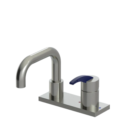 Rubinet 4" Centre Single Control Lav. Set. with Genesis spout (less drain) Satin Nickel
