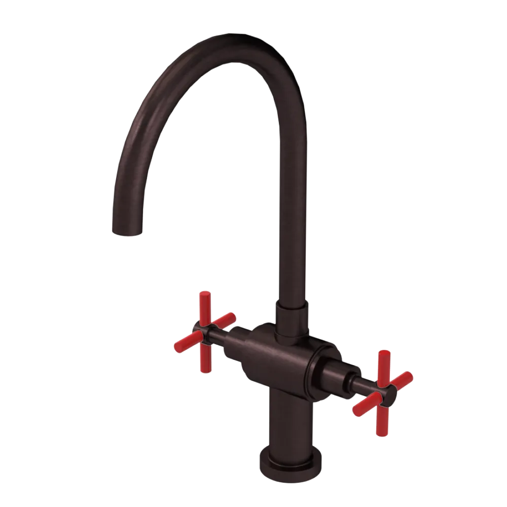 Rubinet Two Handle Single Hole Kitchen Set with LaSalle Spout Oil Rubbed Bronze