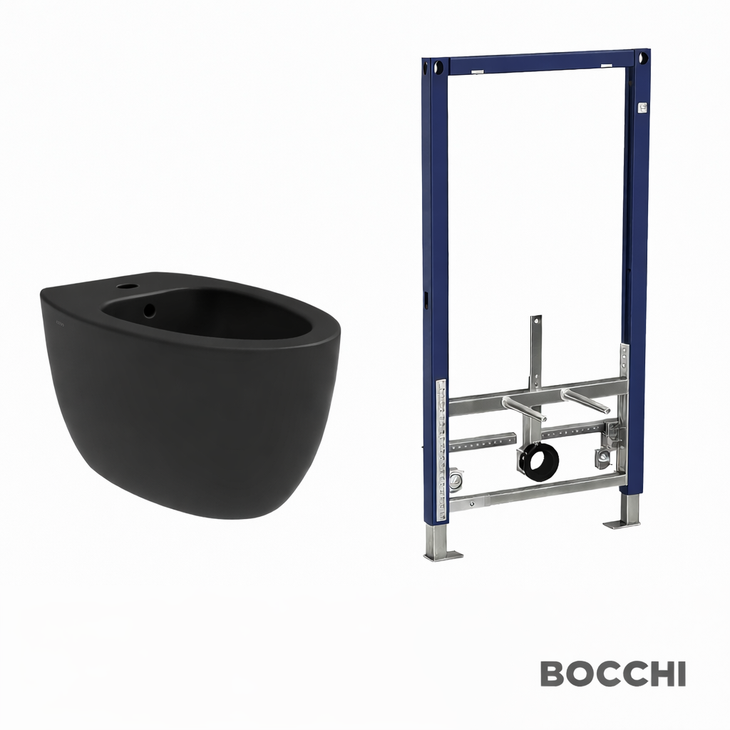 Bocchi Milano Wall-mounted Bidet Set with Geberit Carrier