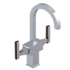 Rubinet Single Hole Dual Handle Lav. Set. (less drain) Chrome