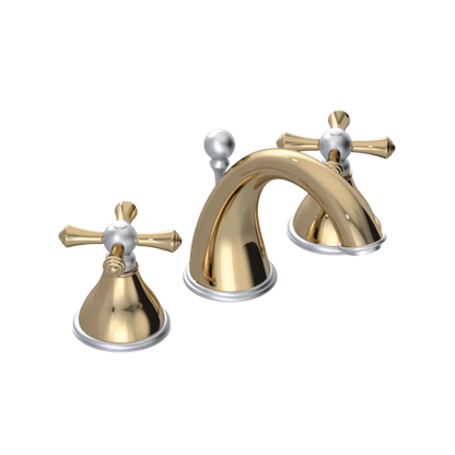 Rubinet Widespread Lav. Set. (less drain) Gold
