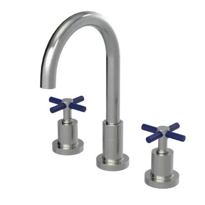 Rubinet Widespread Kitchen Set with LaSalle Spout Satin Nickel