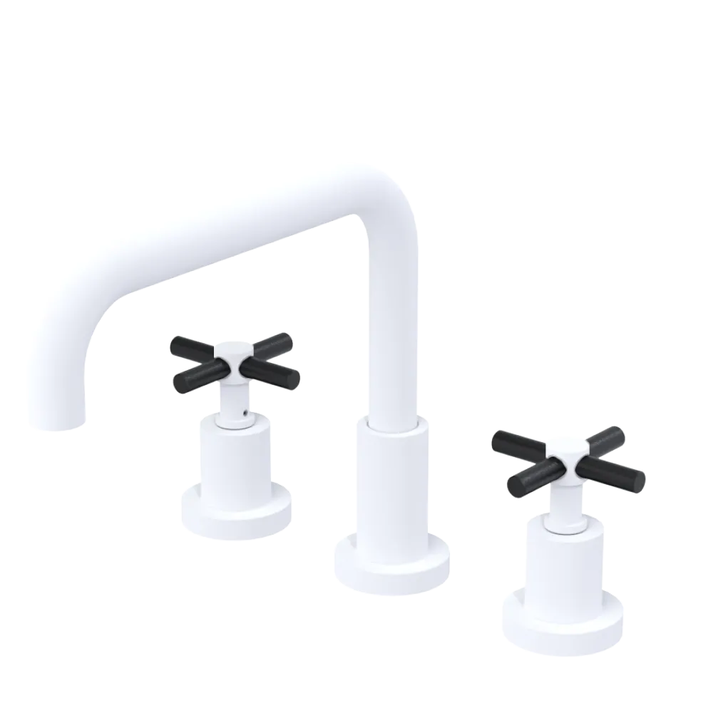 Rubinet Widespread Kitchen Set Matt White