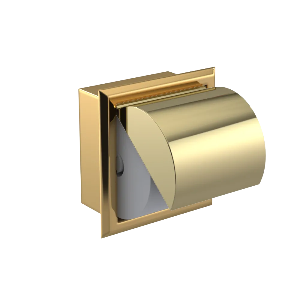Rubinet RECESSED TOILET PAPER HOLDER Gold