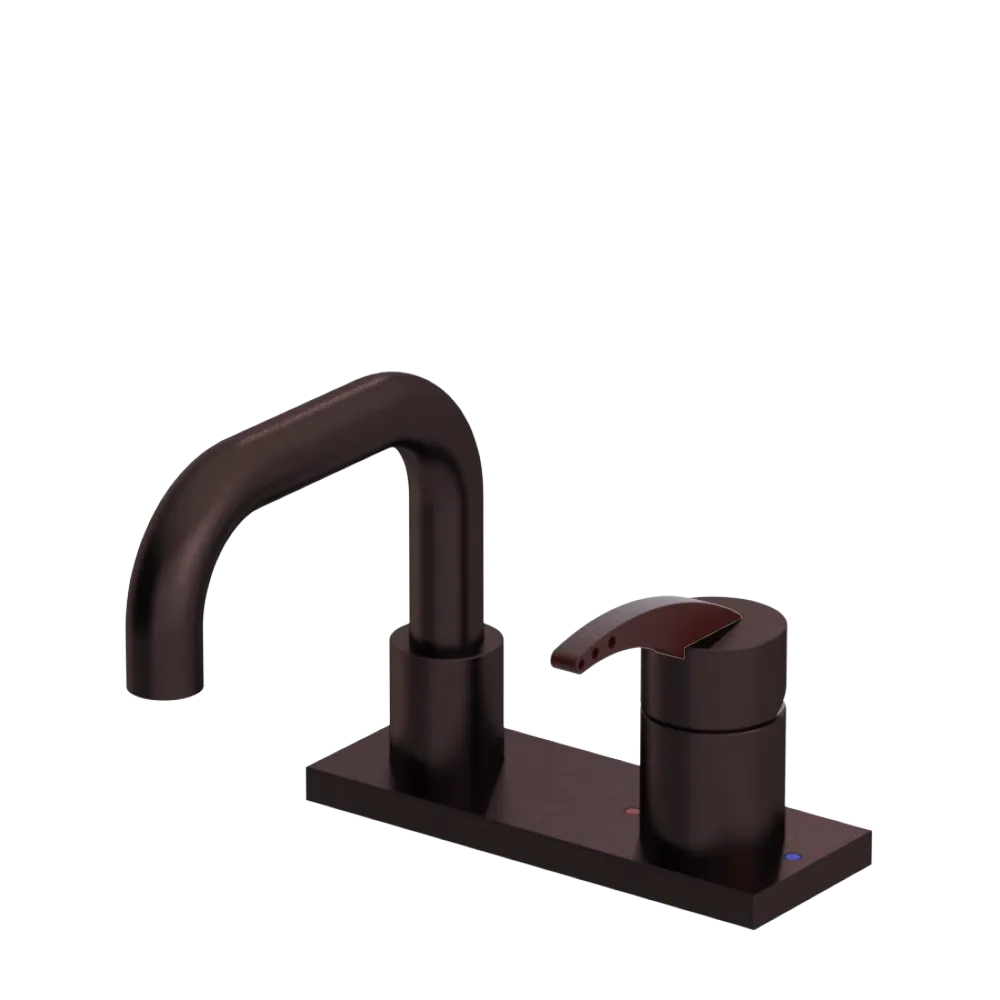 Rubinet 4" Centre Single Control Lav. Set. with Genesis spout (less drain) Oil Rubbed Bronze