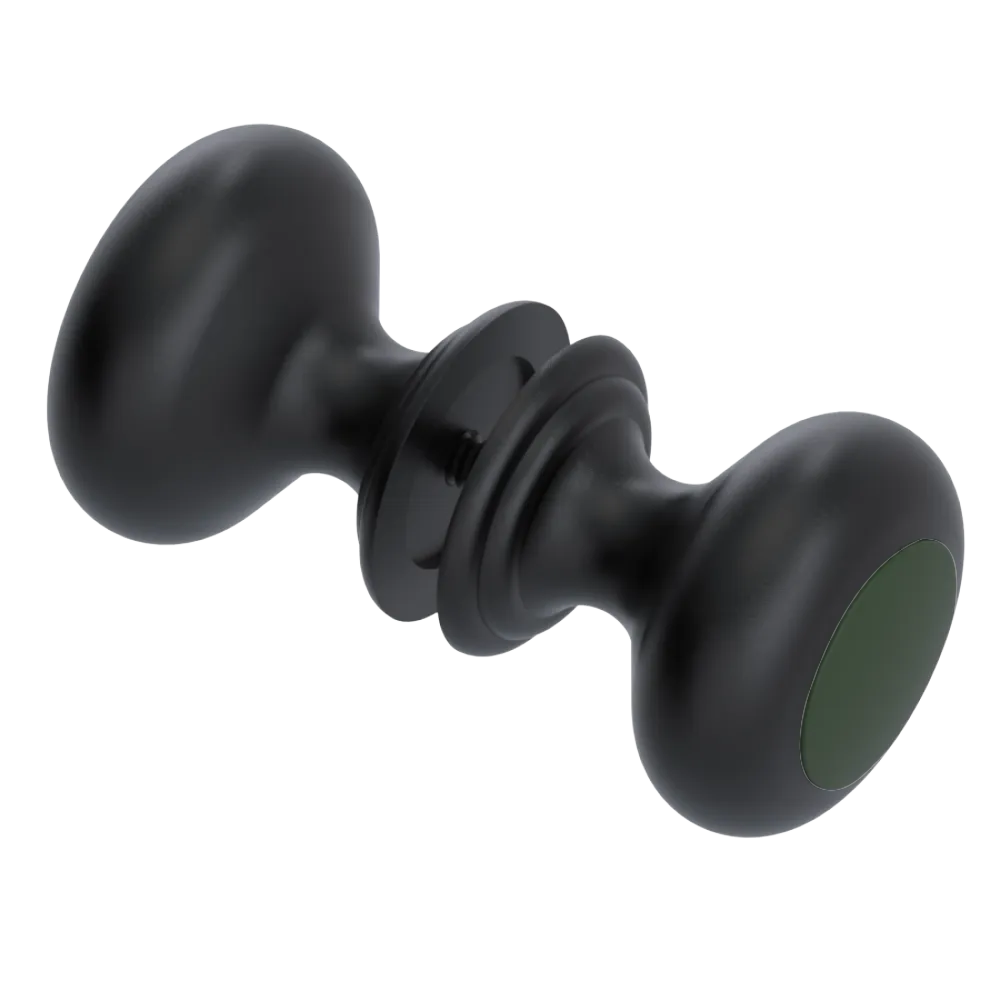 Rubinet Shower Door Knob (set) Matt Black