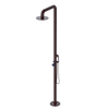 Rubinet Pressure Balance Outdoor Shower with Hand Held Shower & 10" Shower Head - 304 Stainless Steel Bordeaux
