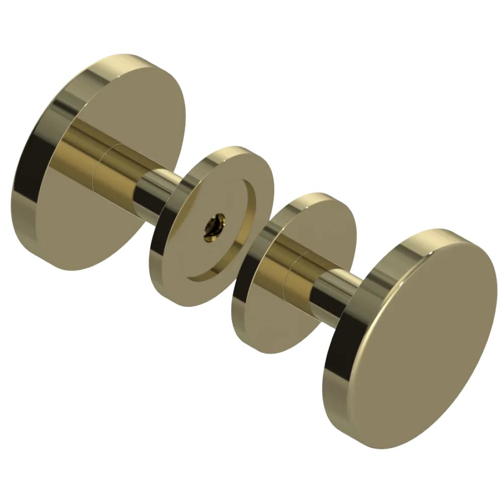 Rubinet Shower Door Knob (set) Natural Brass
