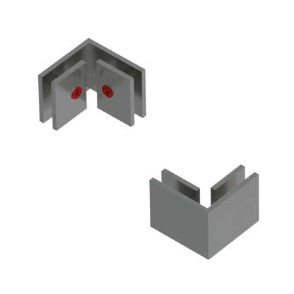 Rubinet 90 Glass to Glass Satin Nickel