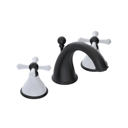 Rubinet Widespread Lav. Set. (less drain) Matt Black