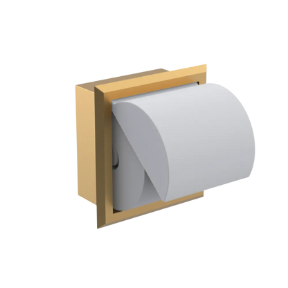 Rubinet RECESSED TOILET PAPER HOLDER Satin Gold