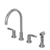 Rubinet Widespread Kitchen Set with Hand Spray Satin Nickel