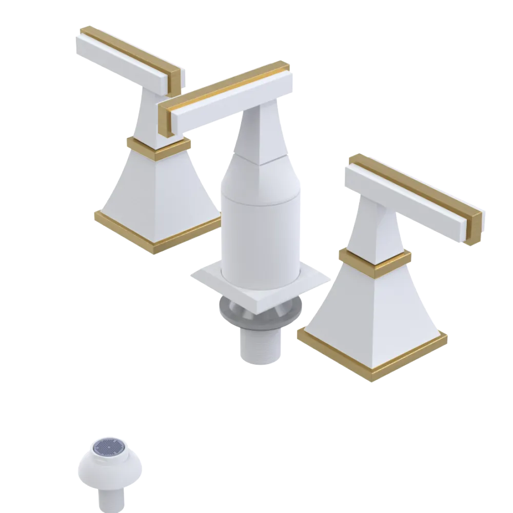 Rubinet Bidet Fitting with Spray, Diverter, and Vacum Breaker (Less Drain) Matt White