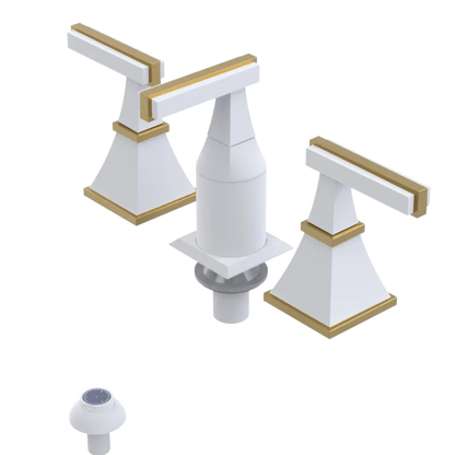 Rubinet Bidet Fitting with Spray, Diverter, and Vacum Breaker (Less Drain) Matt White