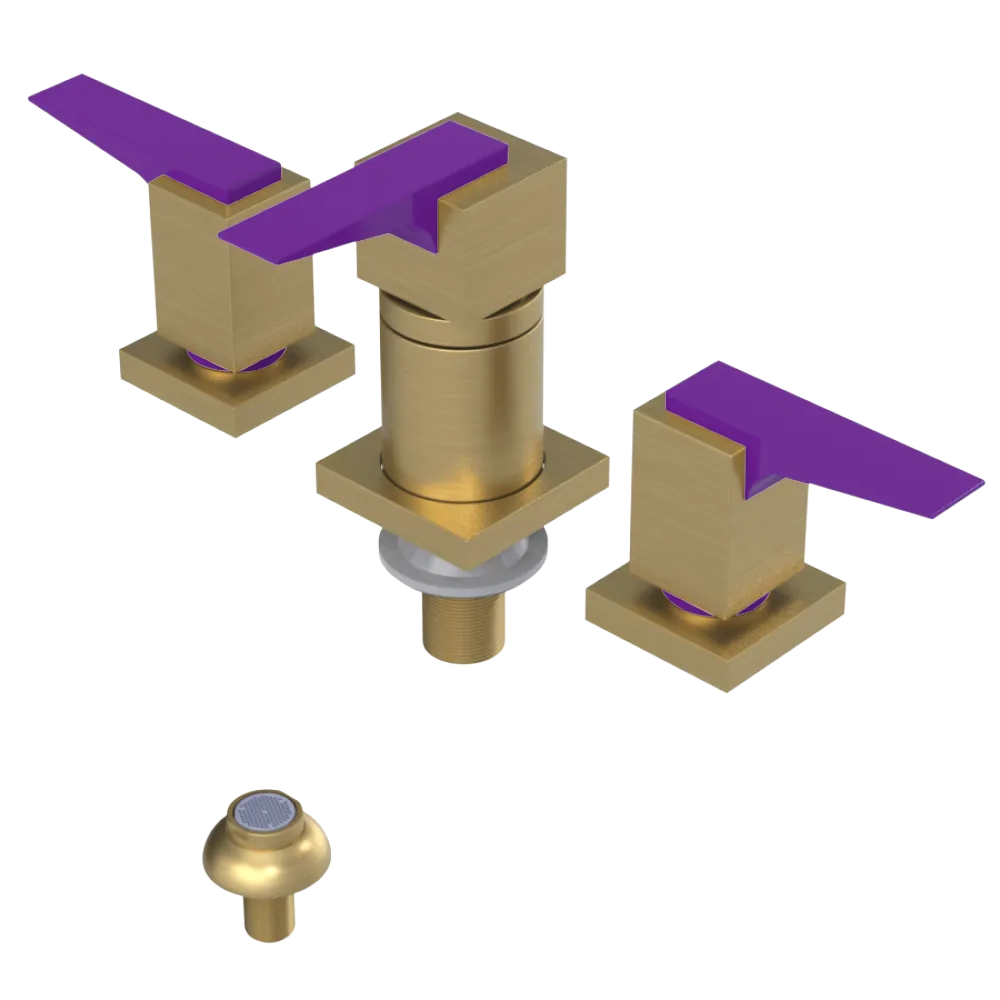 Rubinet Bidet Fitting with Spray, Diverter, and Vacuum Breaker (less drain) Satin Brass