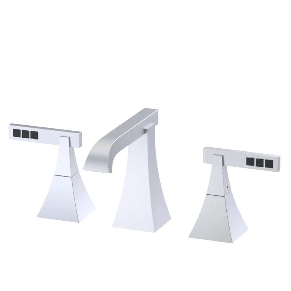 Rubinet Widespread Lav. Set. (less drain) Satin Chrome