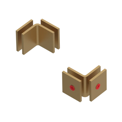 Rubinet 90 Glass to Glass Open Face Satin Gold