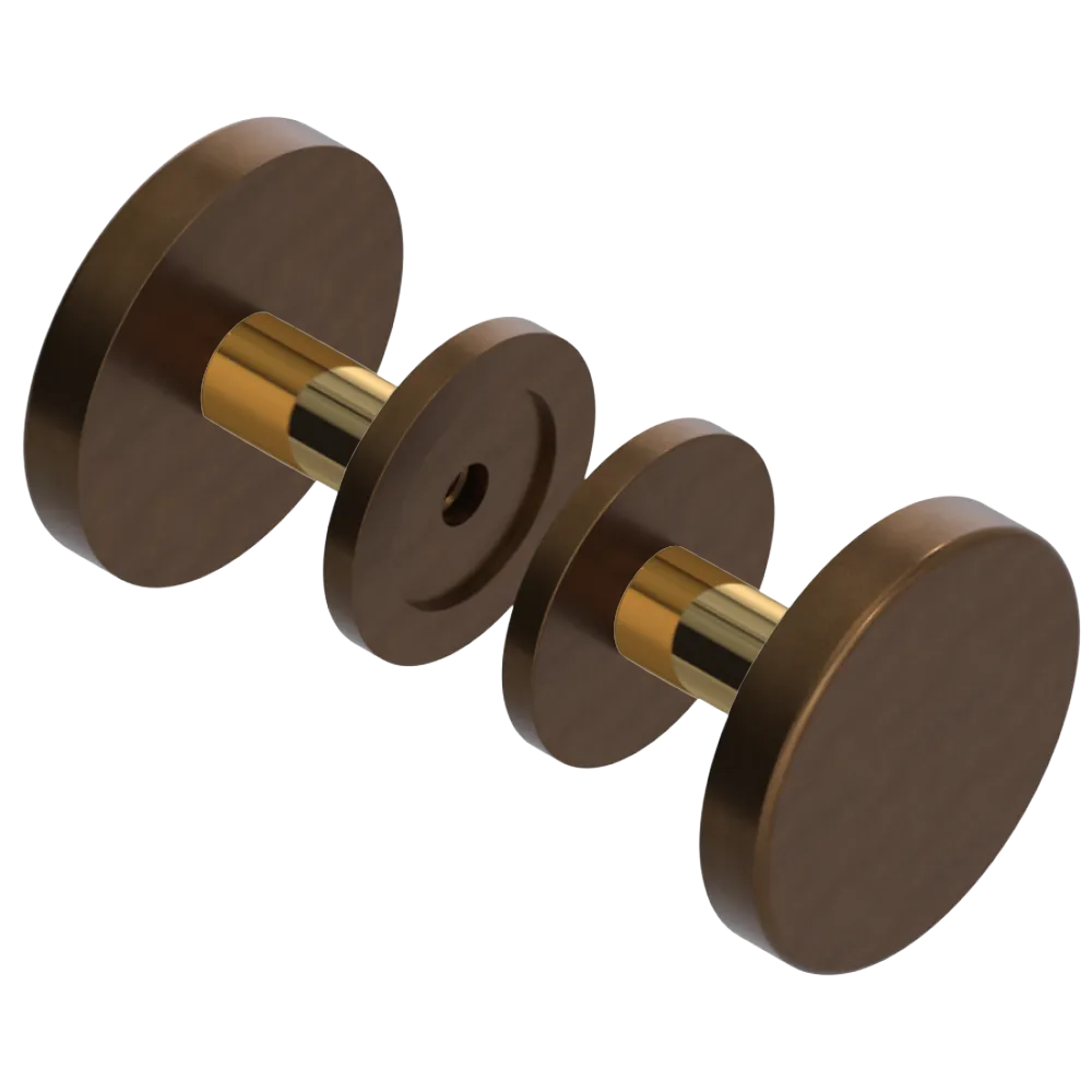 Rubinet Shower Door Knob (set) Tuscan Brass