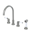Rubinet Widespread Kitchen Set with Hand Spray Satin Nickel