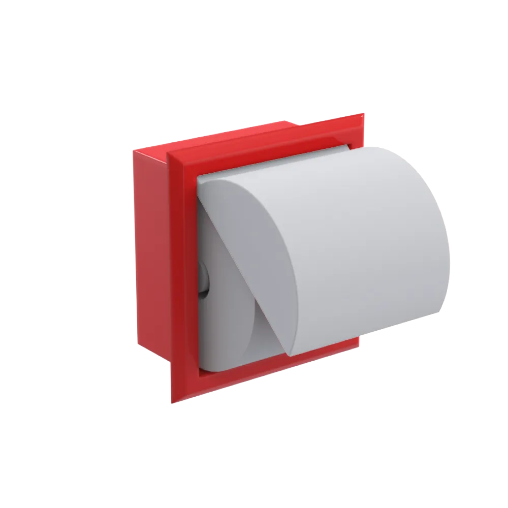 Rubinet RECESSED TOILET PAPER HOLDER Red