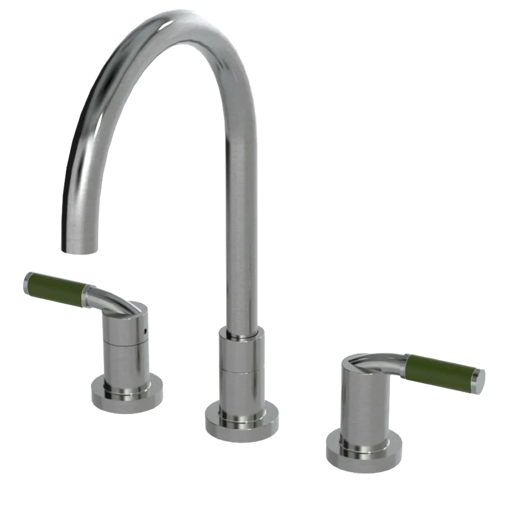 Rubinet Widespread Kitchen Set Satin Nickel