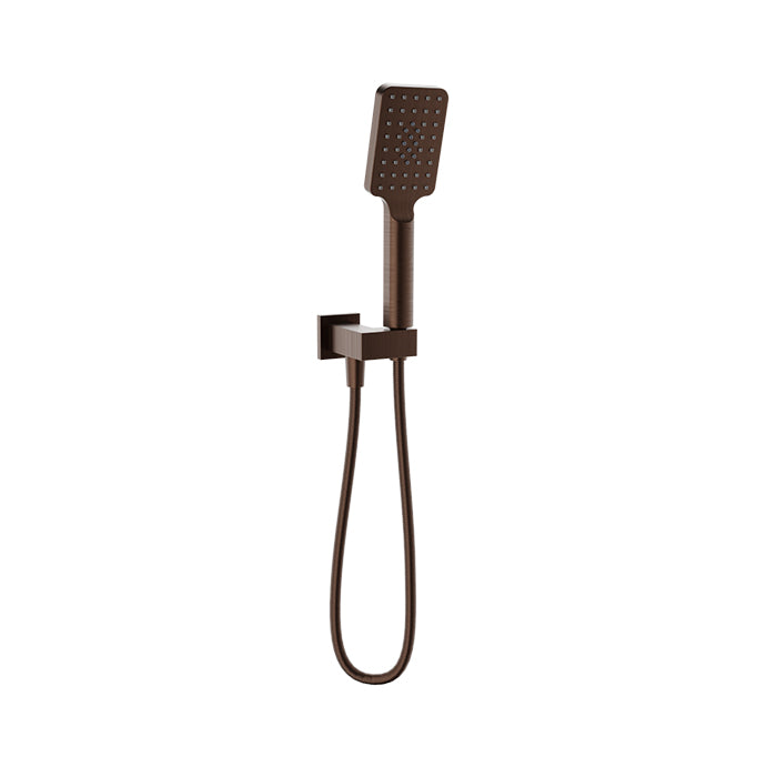 Baril 3-spray anti-limestone hand shower on wall-mounted supply elbow