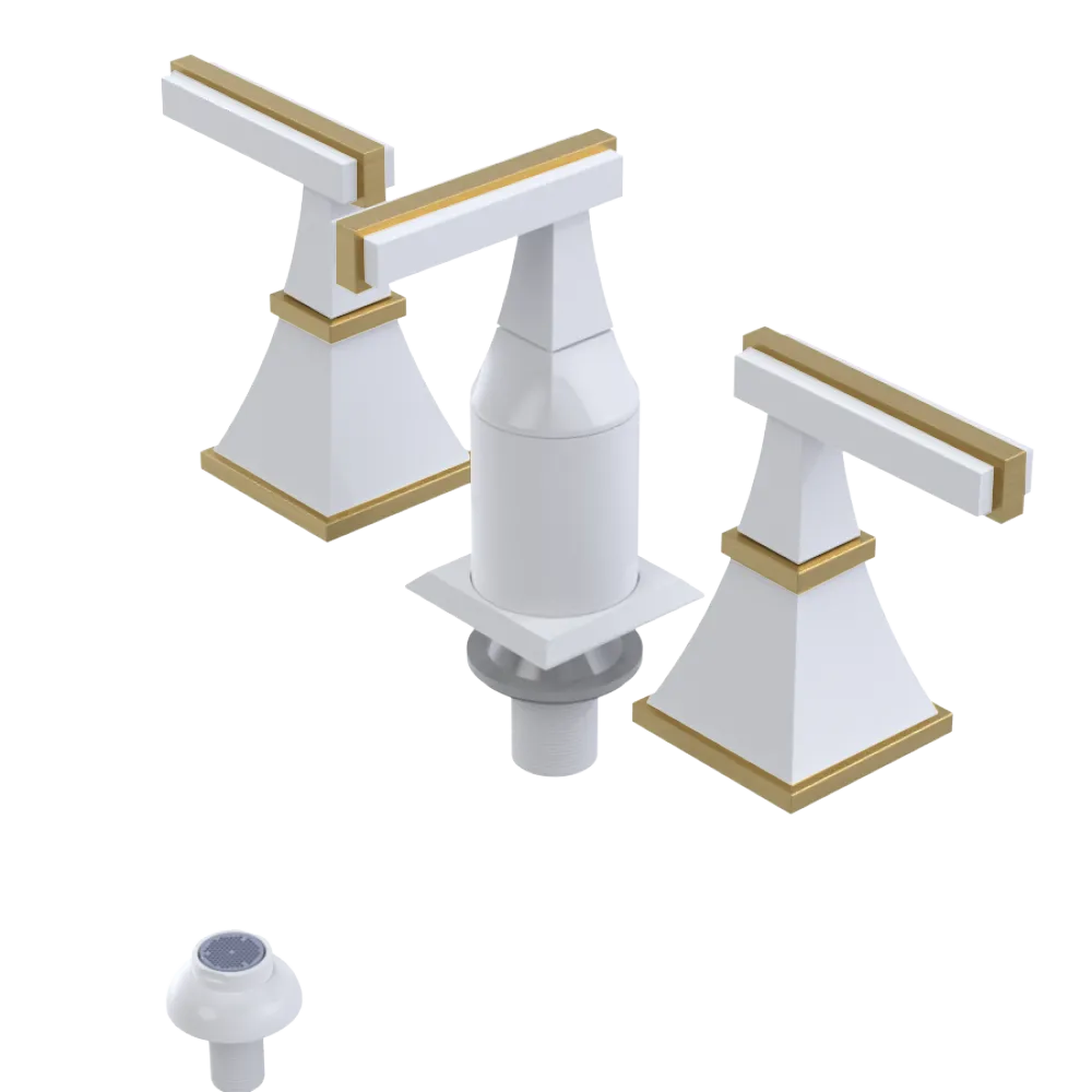 Rubinet Bidet Fitting with Spray, Diverter, and Vacum Breaker (Less Drain) White