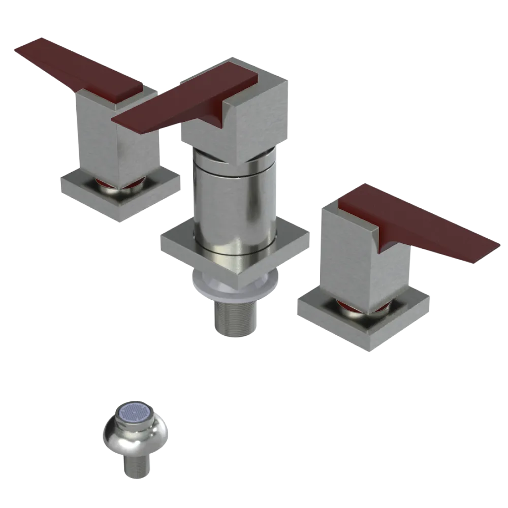 Rubinet Bidet Fitting with Spray, Diverter, and Vacuum Breaker (less drain) Satin Nickel
