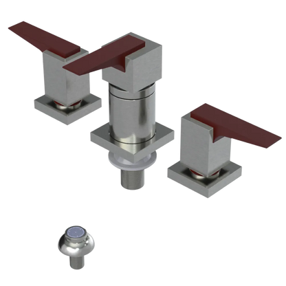 Rubinet Bidet Fitting with Spray, Diverter, and Vacuum Breaker (less drain) Satin Nickel