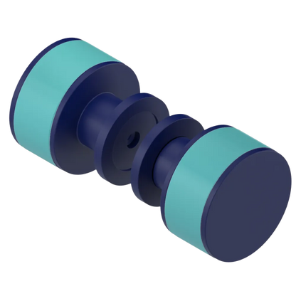 Rubinet Shower Door Knob (set) Midnight Blue