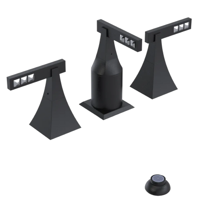 Rubinet Bidet Fitting with Spray, Diverter, and Vacum Breaker (Less Drain) Matt Black