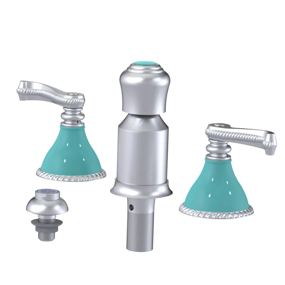 Rubinet Bidet Fitting with Spray, Diverter, and Vacum Breaker (Less Drain) Satin Chrome