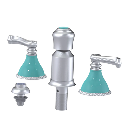 Rubinet Bidet Fitting with Spray, Diverter, and Vacum Breaker (Less Drain) Satin Chrome