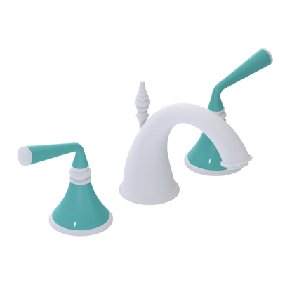 Rubinet Widespread Lav. Set. (less drain) Matt White