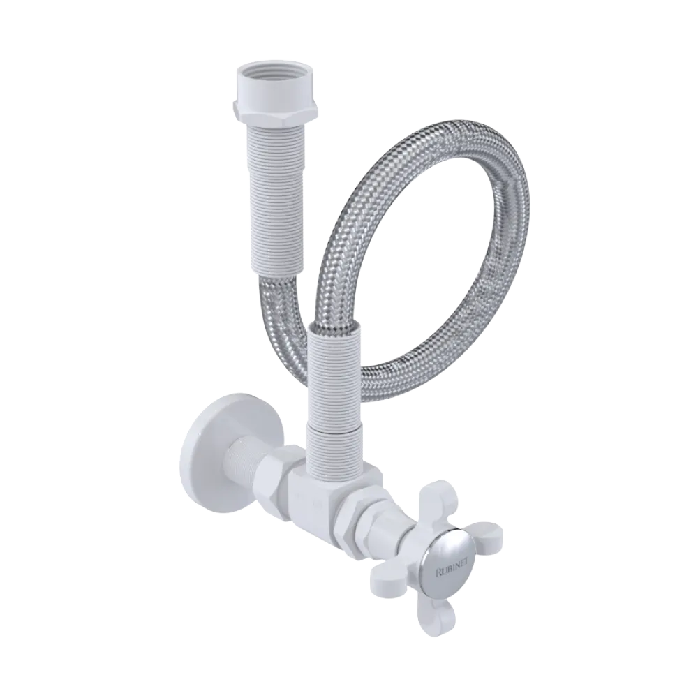 Rubinet Exposed Supply Kit (classic) x2 White