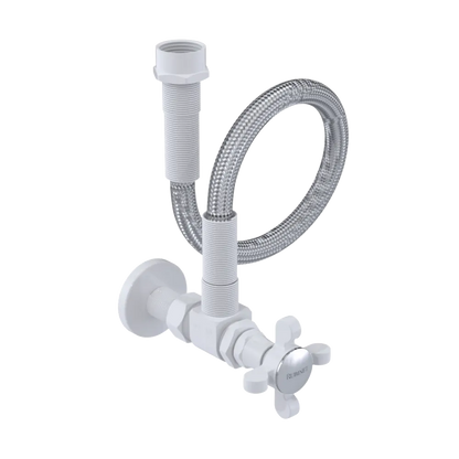 Rubinet Exposed Supply Kit (classic) x2 White