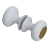 Rubinet Shower Door Knob (set) Matt White