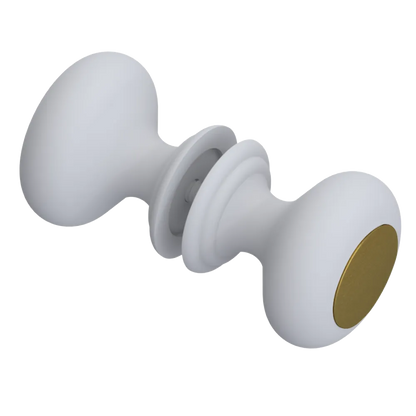 Rubinet Shower Door Knob (set) Matt White
