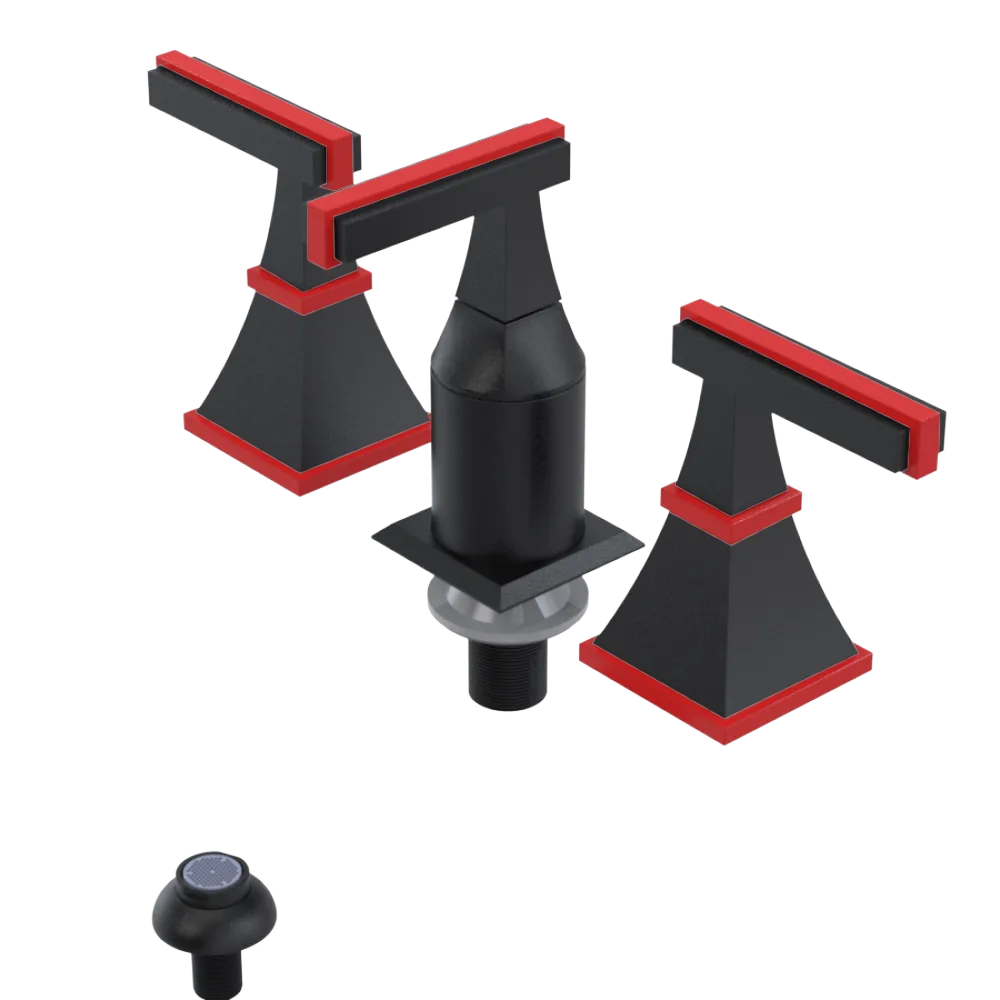 Rubinet Bidet Fitting with Spray, Diverter, and Vacum Breaker (Less Drain) Matt Black