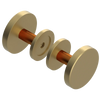 Rubinet Shower Door Knob (set) Satin Brass