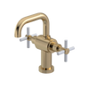 Rubinet Single Hole Dual Handle Lav. Set. (less drain) Gold